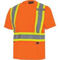 6990 Chandail de s&eacute;curit&eacute; en il-de-perdrix, Polyester, T-petit, Orange haute visibilit&eacute; Fastek