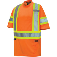 6970 T-shirt de s&eacute;curit&eacute; en il-de-perdrix, Polyester, T-petit, Orange haute visibilit&eacute; Fastek