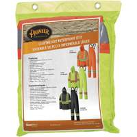 5599 Combinaison de pluie imperm&eacute;able et l&eacute;g&egrave;re, Polyester/PVC, T-petit, Jaune lime haute visibilit&eacute; Fastek