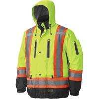 5201 Veste imperm&eacute;able et respirante de premi&egrave;re qualit&eacute;, Polyester, Noir/Jaune lime haute visibilit&eacute;, Grand Fastek