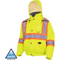 5033 Veste aviateur de s&eacute;curit&eacute; imperm&eacute;able et matelass&eacute;e pour l'hiver, Polyester, Jaune lime haute visibilit&eacute;, Petit Fastek