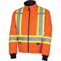 5015A Manteau matelass&eacute; pour cong&eacute;lateur, Polyester, Orange haute visibilit&eacute;, T-petit Fastek