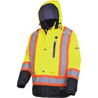 5408 Waterproof Heated Insulated Jacket, Men's, Small, High Visibility Lime-Yellow Fastek