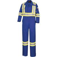 5558A High-Visibility Flame-Resistant Coveralls, Size 40, Royal Blue, 11 cal/cm² Fastek