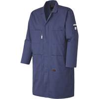 Flame-Gard<sup>®</sup> FR/Arc Rated Anti-Static Shop Coat, Cotton, Size Small, Navy Blue SHD986 | Fastek