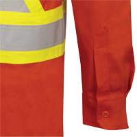 7743 FR-Tech&reg; Flame-Resistant Safety Shirt, Small, High Visibility Orange Fastek