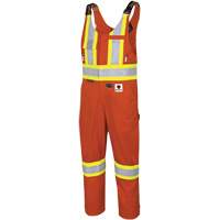 7712 FR-Tech&reg; Flame-Resistant Overalls, Small, High Visibility Orange Fastek