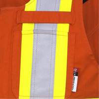 7712 FR-Tech&reg; Flame-Resistant Overalls, Small, High Visibility Orange Fastek