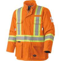 5533 Flame-Resistant Safety Parka, Small, High Visibility Orange, 58 cal/cm² Fastek