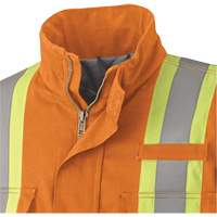 5533 Flame-Resistant Safety Parka, Small, High Visibility Orange, 58 cal/cm² Fastek