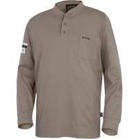 331 FR Interlock Henley Shirt, Small, Beige Fastek