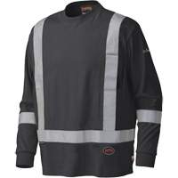 340SFA Flame-Resistant Long-Sleeved Safety Shirt, Small, Black Fastek