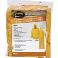 3-Piece Rain Suit, Polyester/PVC, 6X-Large, Yellow SHE381 | Fastek