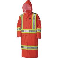 5896 Flame Resistant Waterproof Long Coat, Small, High Visibility Orange Fastek