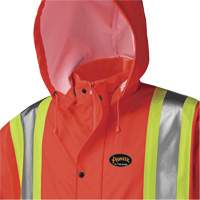 5896 Flame Resistant Waterproof Long Coat, Small, High Visibility Orange Fastek