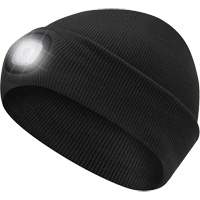 5678 Knit Toque with LED Headlight, Fleece Lining, One Size, Black Fastek