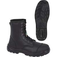 1027 Black 8" Work Boots, Leather, Steel Toe, Size 10 Fastek
