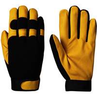 Mechanic's Style Ergonomic Gloves, Grain Goatskin Palm, Size Small SHE735 | Fastek