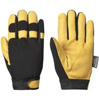 Mechanic's Style Insulated Ergonomic Gloves, Grain Goatskin Palm, Size Small SHE739 | Fastek