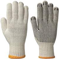 Knitted Dotted-Palm Gloves, Poly/Cotton, Small SHE764 | Fastek