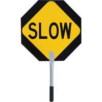 456 Traffic Stop/Slow Paddle, 18" x 18", Corrugated Plastic, English Fastek