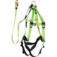 Contractor Series Safety Harness with Shock Absorbing Lanyard, Harness/Lanyard Combo SHE928 | Fastek