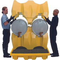 Ultra-Drum Rack 4-Drum Containment System without Drain, 53" L x 53" W x 77.8" H, 3000 US gal. Capacity Fastek