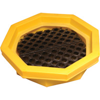 Ultra-Drum Tray&reg; with Grating, 32" L x 32" W x 8.1" H, 21.1 US gal. Spill Capacity Fastek
