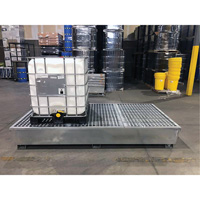Steel Ultra-Twin IBC Spill Pallet&reg;, 370 US gal. Spill Capacity, 103.8" x 26.8" x 51.1" Fastek
