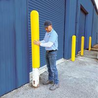 Ultra-Post Protector&reg;, 4" Dia. x 52" L, Yellow Fastek