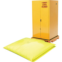 Single Drum Ultra-Safety Cabinet Bladder System, 37,8" lo x 37,8" la x 6,3" h, Capacit&eacute; de charge 1500 lb Fastek