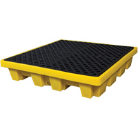 4-Drum Nestable Ultra-Spill Pallet&reg;, 66 US gal. Spill Capacity, 51" x 51" x 10" Fastek