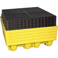 4-Drum Nestable Ultra-Spill Pallet&reg;, 66 US gal. Spill Capacity, 51" x 51" x 10" Fastek