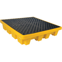4-Drum Nestable Ultra-Spill Pallet&reg;, 66 US gal. Spill Capacity, 51" x 51" x 10" Fastek