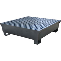 4-Drum Steel Ultra-Spill Pallet&reg;, 68 US gal. Spill Capacity, 49.1" x 47.1" x 10.9" Fastek