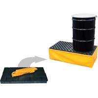 2-Drum Flexible Ultra-Spill Pallet&reg;, 66 US gal. Spill Capacity, 48" x 24" x 14" Fastek