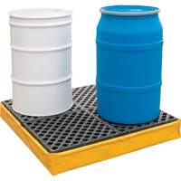 4-Drum Flexible Ultra-Spill Pallet&reg;, 66 US gal. Spill Capacity, 48" x 48" x 7" Fastek
