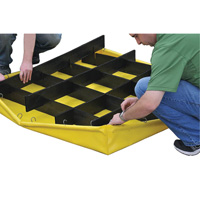 4-Drum Flexible Ultra-Spill Pallet&reg;, 66 US gal. Spill Capacity, 48" x 48" x 7" Fastek