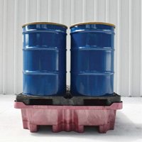 4-Drum Ultra-Spill King&reg; Drum Spill Pallet, 85 US gal. Spill Capacity, 51" x 51" x 17.5" Fastek