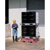 4-Drum Ultra-Spill King&reg; Flat Deck Spill Pallet, 85 US gal. Spill Capacity, 51" x 51" x 17.5" Fastek