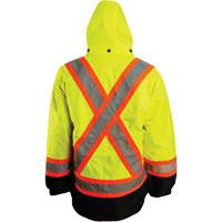 7-in-1 Jacket, Polyester, High Visibility Orange, Small SHF964 | Fastek
