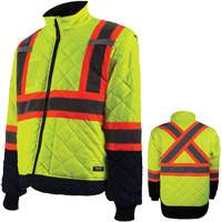 Freezer Jacket, Polyester, High Visibility Orange, Small Fastek