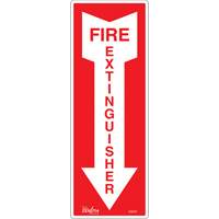"Fire Extinguisher" Sign, 5" x 14", Vinyl, English with Pictogram Fastek