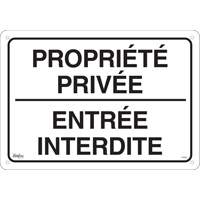 "Propri&eacute;t&eacute; priv&eacute;e" Sign, 14" x 20", Aluminum, French Fastek