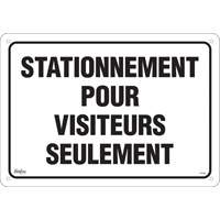 "Stationnement pour visiteurs" Sign, 14" x 20", Aluminum, French Fastek