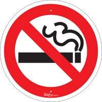 No Smoking CSA Standard Safety Sign, 12" x 12", Aluminum, Pictogram Fastek
