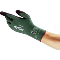 HyFlex&reg; 11-842 Sustainable Multi-Purpose Gloves, 5, Foam Nitrile Coating, 15 Gauge, Nylon Shell Fastek