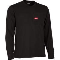 Gridiron Long-Sleeved Pocket-T-Shirt, Men's, Small, Black Fastek