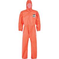 MicroMax&reg; NS Coverall with Elastic Hood, Cuffs, Waist & Ankles, Small, Orange, Microporous Fastek