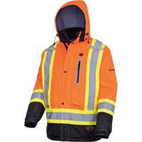 5407 Waterproof Insulated Heated Safety Jacket, Men's, Small, High-Visibility Orange Fastek